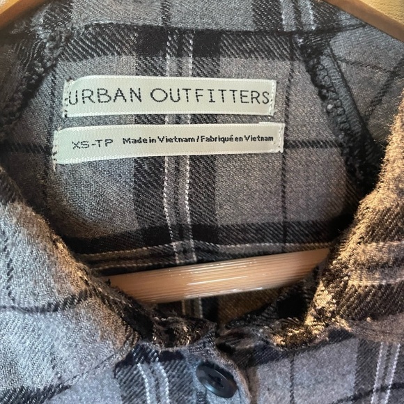 Urban Outfitters Brendan Drapey Flannel Button-Through Shirt XS - Picture 2 of 6